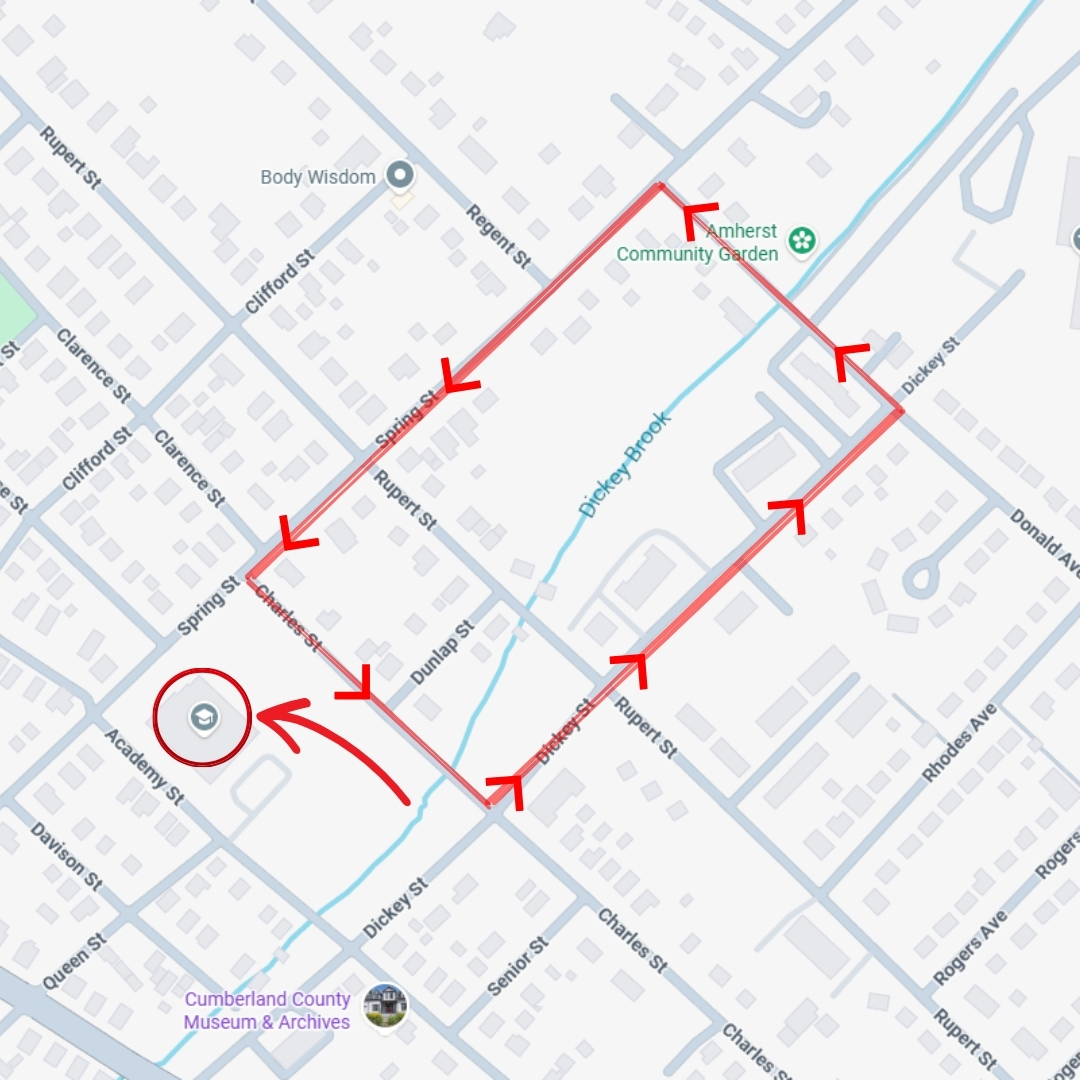 Blue Nose Marathon Street Closure Map 20260602