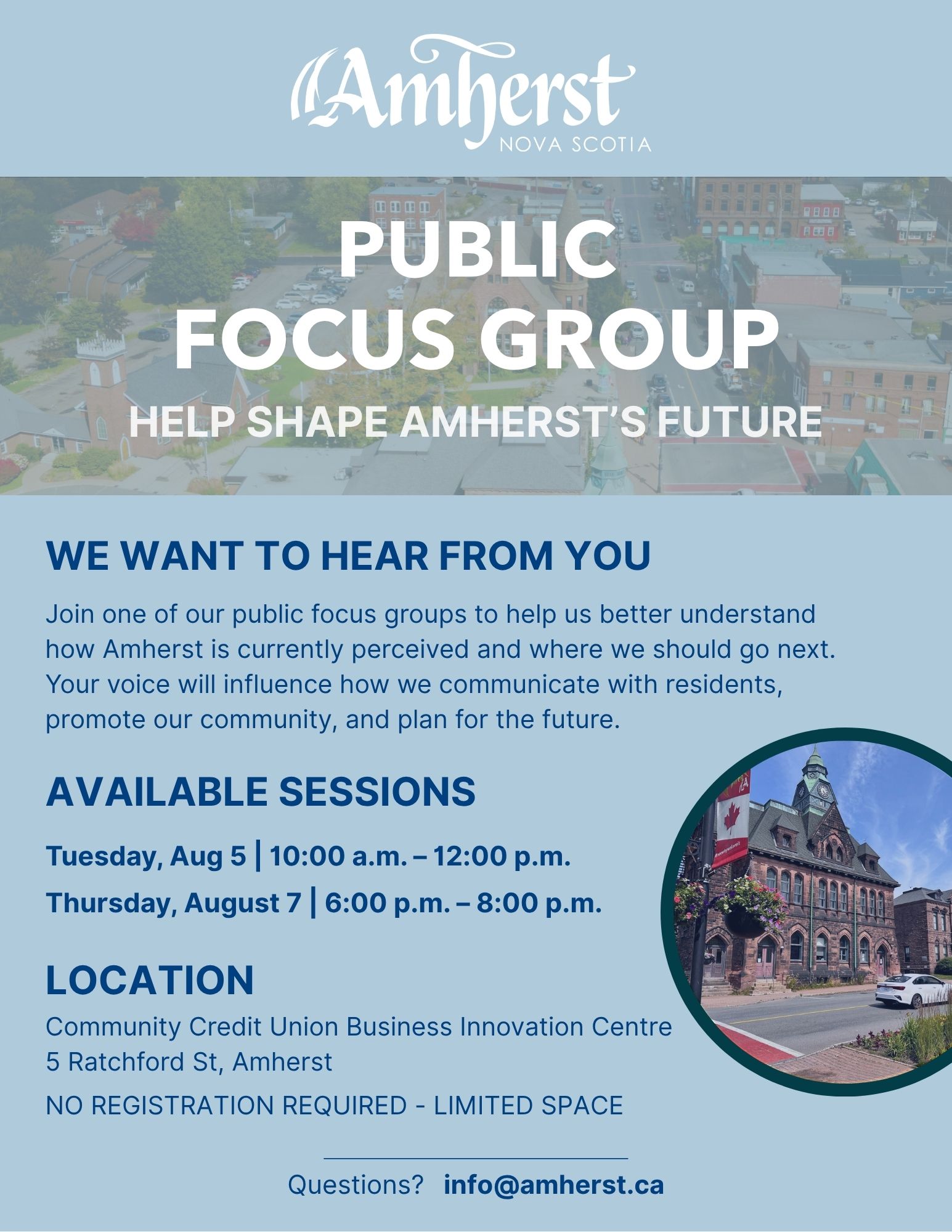 Town of Amherst Focus Group