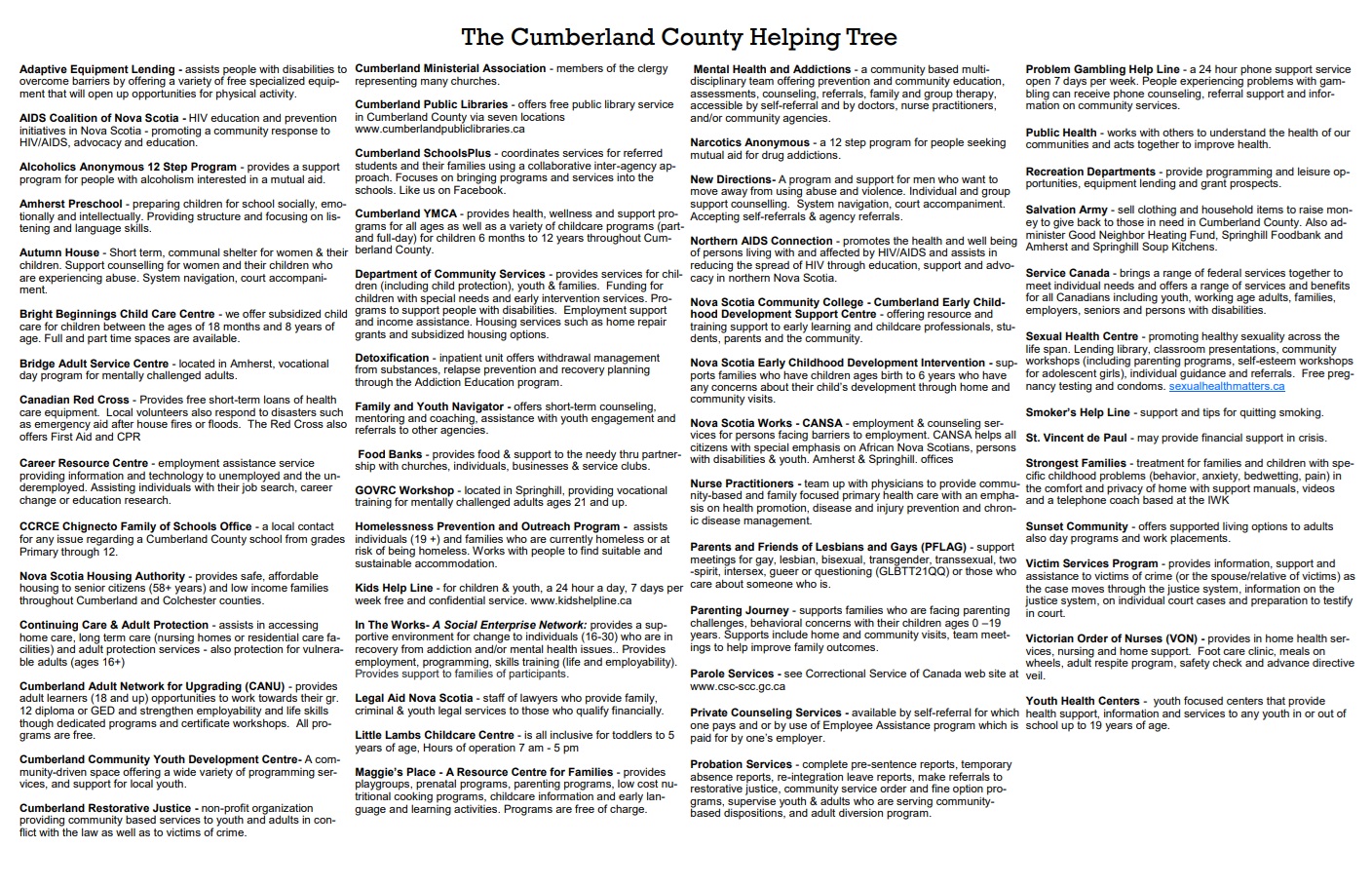 Cumberland Helping Tree March 2024 P2
